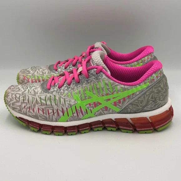 ASICS Gel Quantum 360‎ Women's Running Shoes Gray Pink Neon Size 8 - Picture 3 of 11